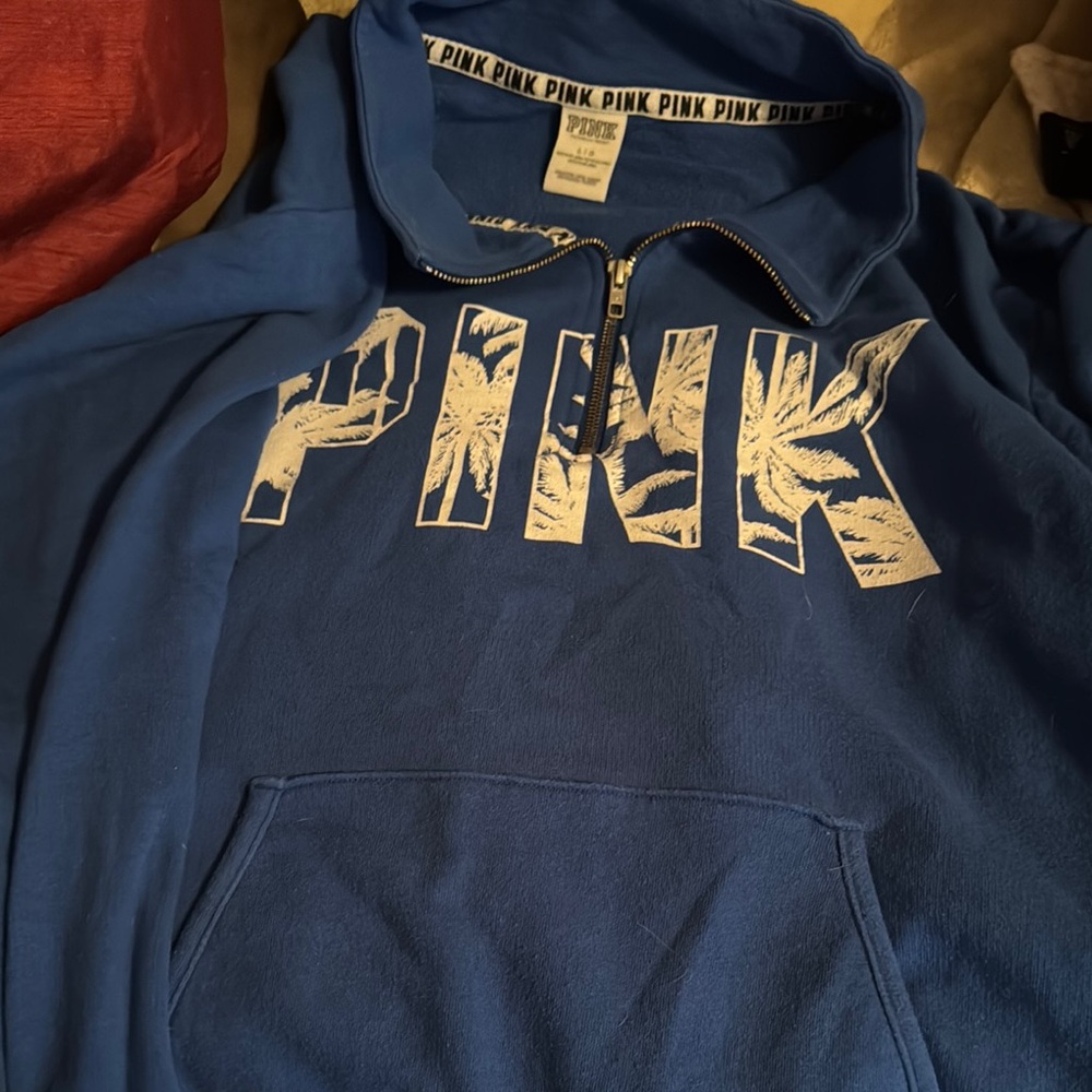 PINK Victoria's Secret Blue Sweatshirt Hoodie